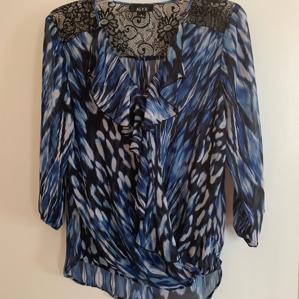 Blue print Alyx blouse